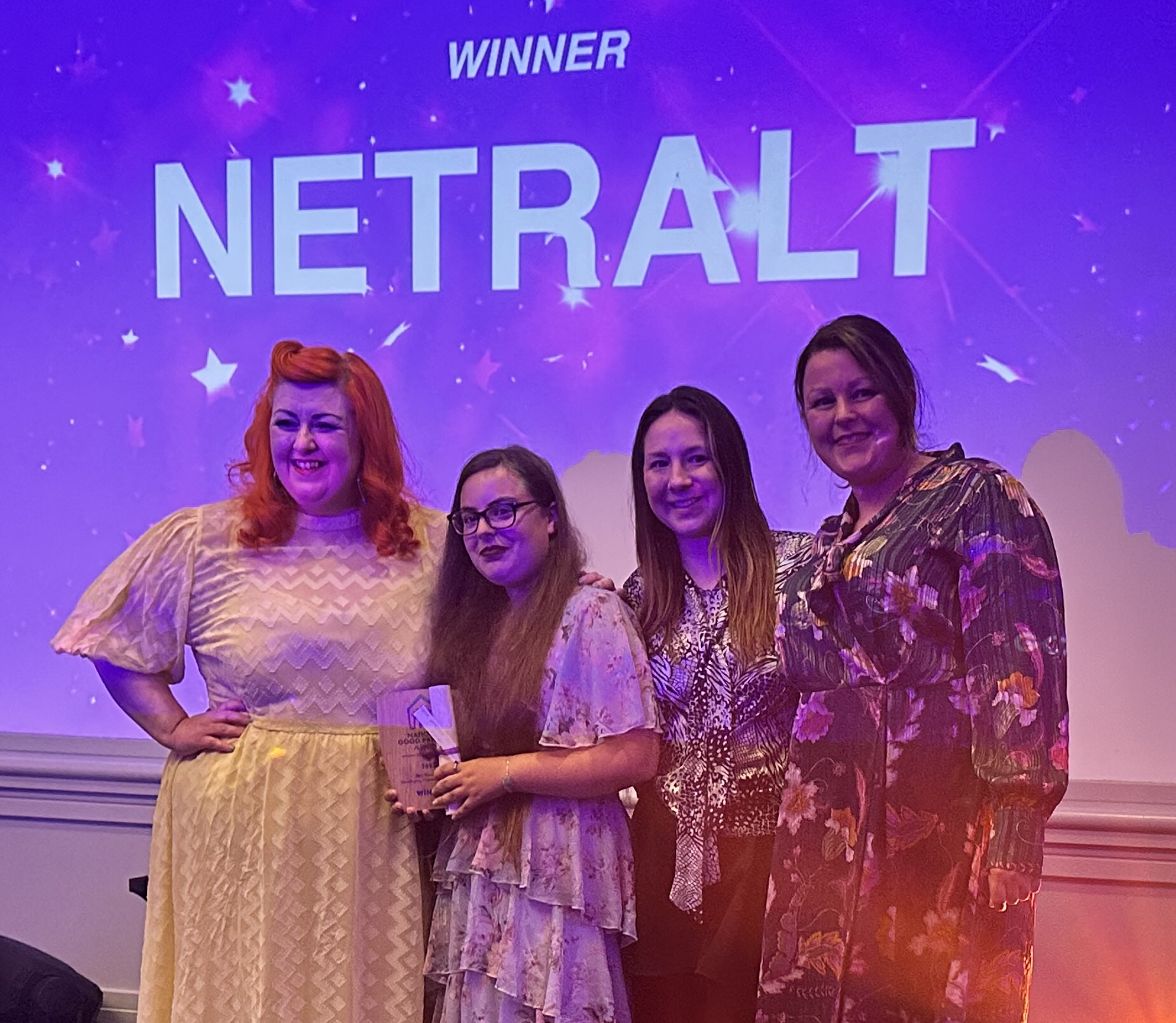 NETRALT receiving award from Michelle McManus