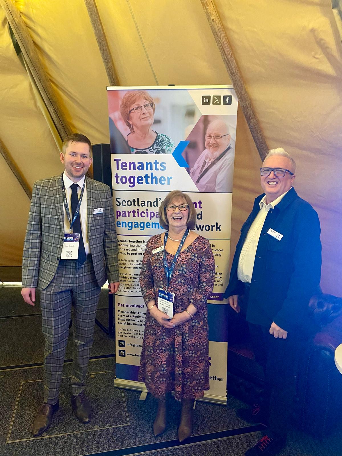 Photo of Scott, Shona & Colin at CIH conference